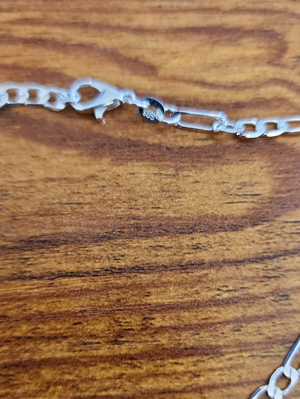 Fashionable, Elegant Men's 925 Sterling Silver Figaro Chain Necklace & Bracelet